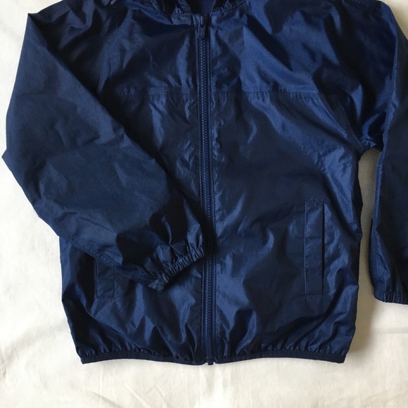 Lands' End Navy blue Windbreaker size 7 large Jacket Navy Blue Full Zip EUC. - Picture 7 of 13